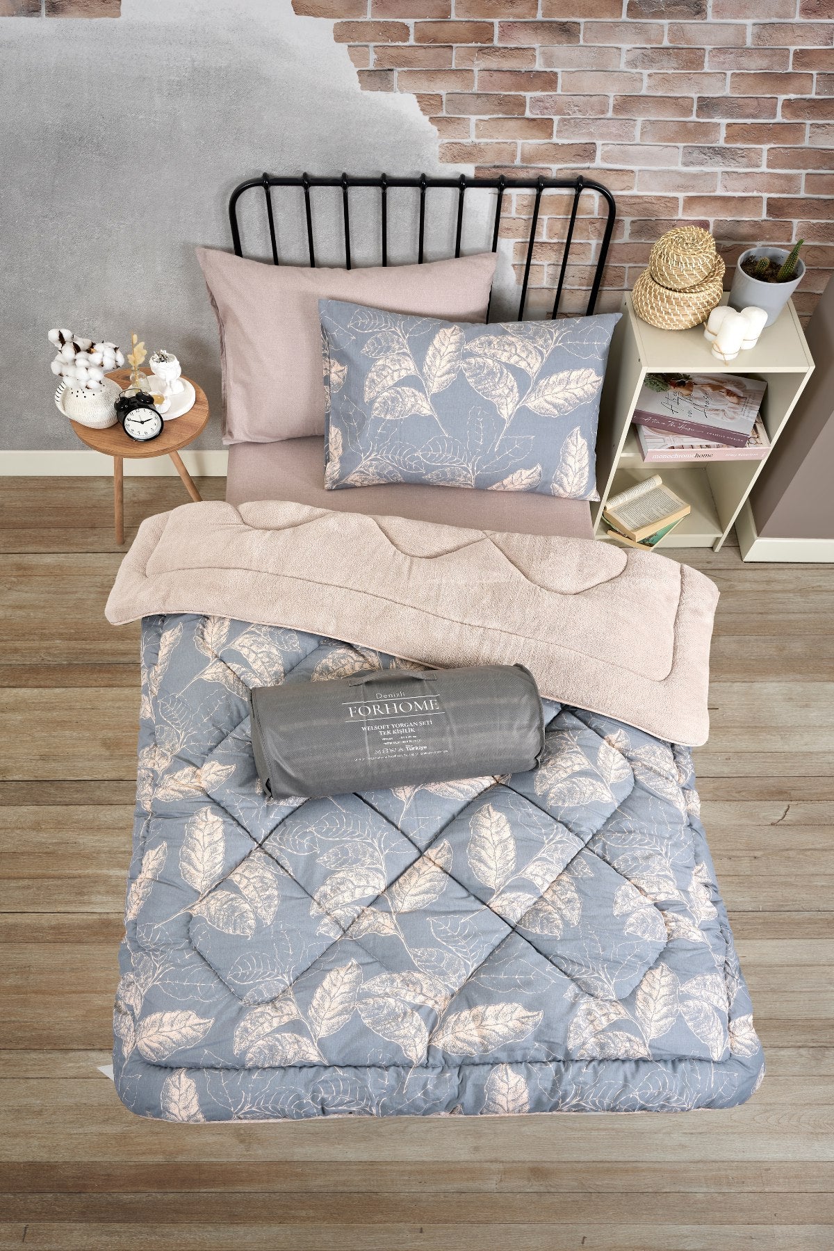 Tek Kişilik Welsoft Yorgan Seti -  ARİNA BEJ