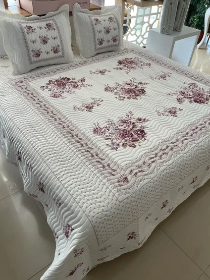 Çift Kişilik Battal Boy Yatak Örtüsü Takımı - FLOWER