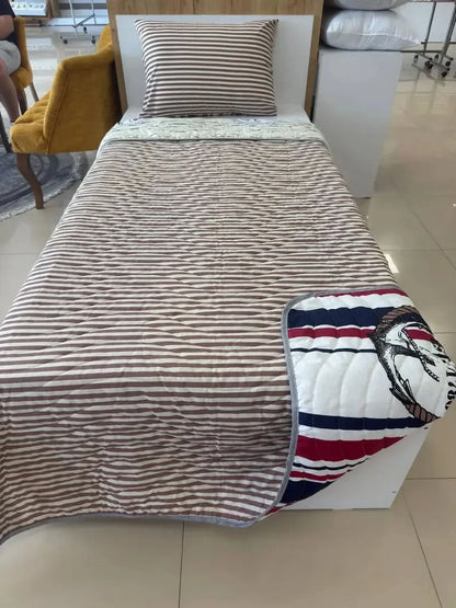 Tek Kişilik Kapitone Yatak Örtüsü Takımı - TİTANİC