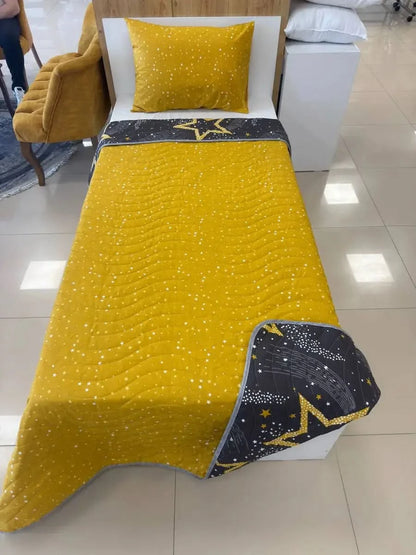 Tek Kişilik Kapitone Yatak Örtüsü Takımı - STAR