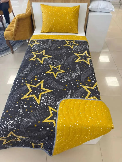 Tek Kişilik Kapitone Yatak Örtüsü Takımı - STAR